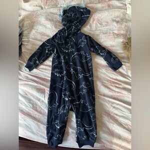 Carter's Dark Blue Dinosaur Footie
